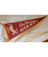 Vintage 1960&#39;s San Francisco Géants MLB Feutre Banderole Golden Gate Pon... - €43,66 EUR