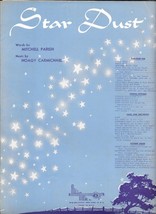 STAR DUST by Mitchell Parish &amp; Hoagy Carmichael Piano Sheet Music 1929 - £13.21 GBP