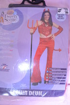 Sequin Devil Young Lady/Teen Costume- Size: Young Adult (12-16 Years) Item# 1356 - £15.81 GBP