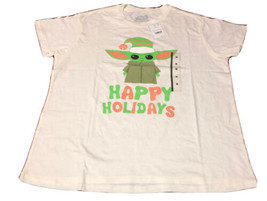 Star Wars Baby Yoda “Happy Holidays” Short Sleeve T-Shirt Size M - $12.98