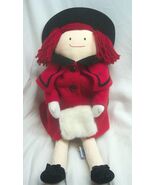 Vintage MADELINE GIRL IN RED CHRISTMAS DRESS &amp; COAT 20" Plush STUFFED DO... - $39.60