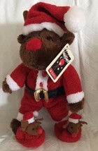 2006 Plushland REINDEER Christmas Santa Costume Suit Plush w/Tags 8” - £11.98 GBP