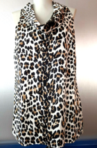 White House Black Market silk Sleeveless Top Leopard Animal print womens... - £15.19 GBP