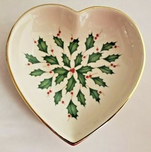 Lenox Holiday Candy Dish 5&quot; Heart Shaped New No Box - £13.33 GBP