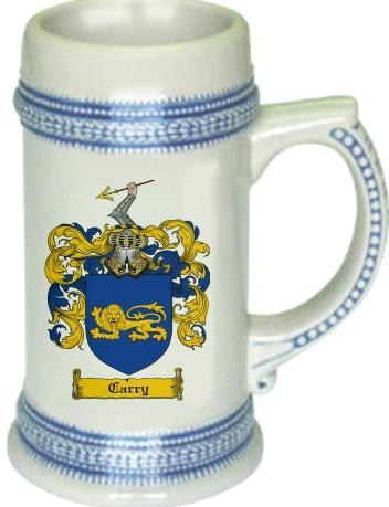 Carry Coat of Arms Stein / Family Crest Tankard Mug