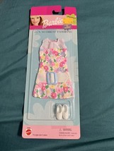 Vintage 1999-2000 Barbie Fun To Dress Fashions White Dress Flowers Belt ... - $34.65