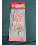 Vintage 1999-2000 Barbie Fun To Dress Fashions White Dress Flowers Belt ... - $34.65