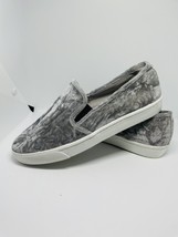Crown &amp; Ivy Suzelle Gray Velvet Slip On Fashion Sneakers Women’s Size 10 - $20.33