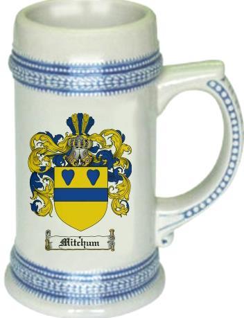Mitchum Coat of Arms Stein / Family Crest Tankard Mug