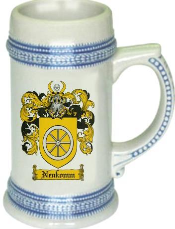 Neukomm Coat of Arms Stein / Family Crest Tankard Mug