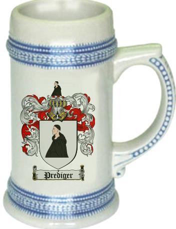 Prediger Coat of Arms Stein / Family Crest Tankard Mug