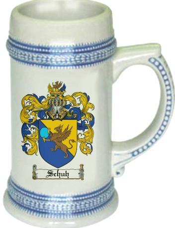 Schuh Coat of Arms Stein / Family Crest Tankard Mug