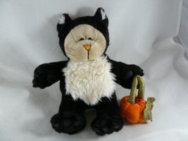 Starbucks Bearista Plush Bear in Cat Costume w pumpkin 2005 Halloween 41... - £10.81 GBP