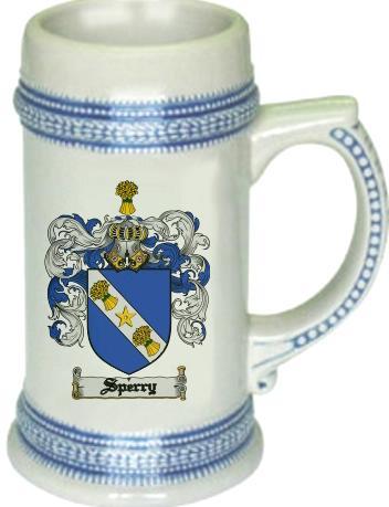 Sperry Coat of Arms Stein / Family Crest Tankard Mug
