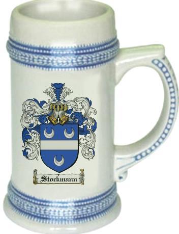 Stockmann Coat of Arms Stein / Family Crest Tankard Mug