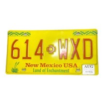New Mexico Expired License Plate Tag 614 WXD Yellow Land of Enchantment Man Cave - £14.59 GBP