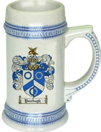 Yearbugh Coat of Arms Stein / Family Crest Tankard Mug