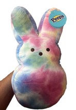 Peeps TIE-DYE Bunny Plush 15&quot; Tall Soft Pillow Easter Holiday Decor Nwt - £11.64 GBP