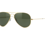 Ray Ban Aviator RB3025 W3234 55mm Small Sunglasses Gold With G-15 Green ... - $82.90
