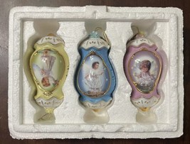 Bradford 3x Heavenly Messengers Heirloom Porcelain Ornament Angels -Donn... - £38.15 GBP