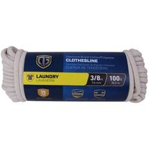 Mibro 641921 Diamond Braided Cotton TG 3/8x100 Clothesline, Plain - $56.70 CAD