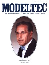 MODELTEC Magazine March 1992 Railroading Machinist Projects - £7.77 GBP