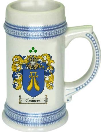 Convers Coat of Arms Stein / Family Crest Tankard Mug