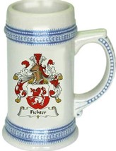 Fichter Coat of Arms Stein / Family Crest Tankard Mug - $21.99