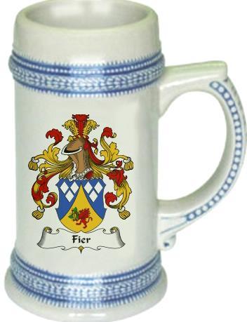 Fier Coat of Arms Stein / Family Crest Tankard Mug