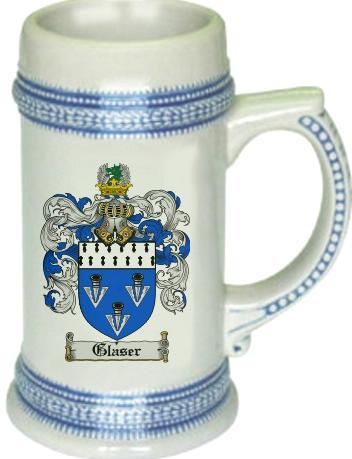 Glaser Coat of Arms Stein / Family Crest Tankard Mug