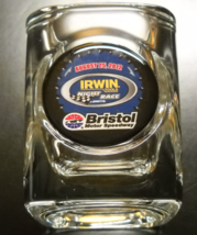 Bristol Motor Speedway Shot Glass Irwin Tools Night Race 2012 Square Style - £6.27 GBP