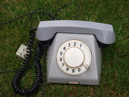 VINTAGE SOVIET USSR RUSSIAN TA-68 ROTARY DIAL PHONE GREY ABOUT 1970 - £23.36 GBP
