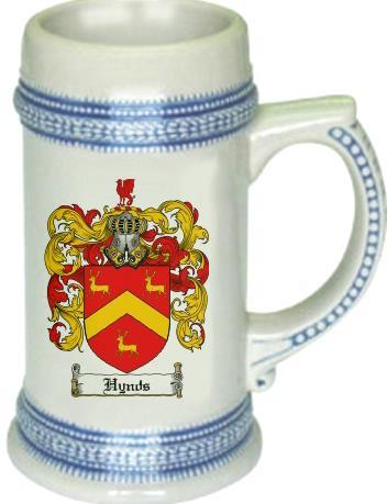 Hynds-crest Coat of Arms Stein / Family Crest Tankard Mug