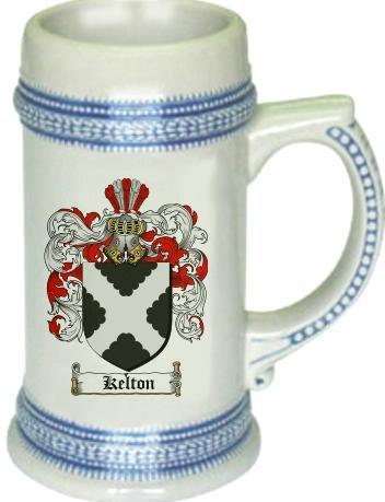 Kelton Coat of Arms Stein / Family Crest Tankard Mug