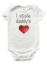 I Stole Daddys Heart One Piece Bodysuit - Fathers Day Romper for Baby Gi... - $12.99