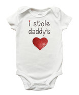 I Stole Daddys Heart One Piece Bodysuit - Fathers Day Romper for Baby Gi... - £10.35 GBP