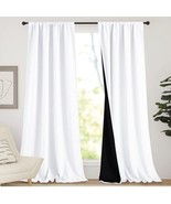 NICETOWN Full Shading Curtains for Windows Super Heavy-Duty Black Lined ... - $69.29
