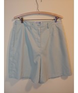 Coral Bay Golf Women&#39;s Shorts Pale Green Size 12 Back Pocket Side Elasti... - £11.88 GBP