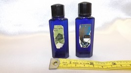 Vintage Two Cobalt Blue Empty Perfume Bottles - $368.72 MXN