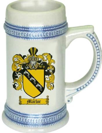 Marlor Coat of Arms Stein / Family Crest Tankard Mug