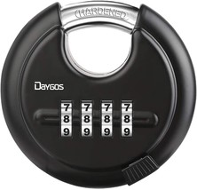 DAYGOS Combination Disc Padlocks for Outdoor - Heavy Duty 4 Digit Code L... - £26.34 GBP