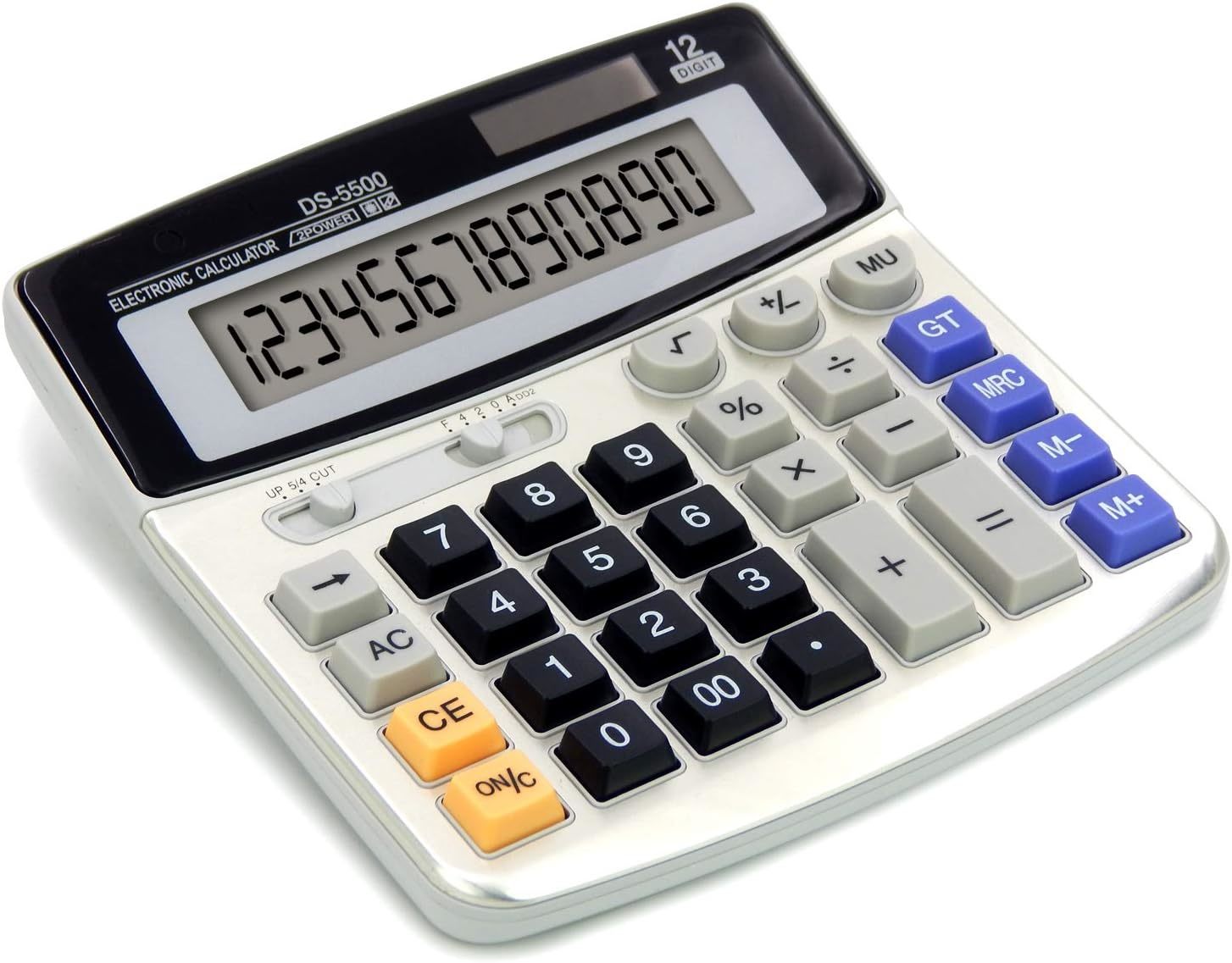 Desktop Calculators, Basic Calculators, Solar Battery Dual Power Electronic - $18.62