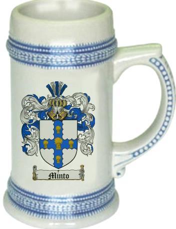 Minto Coat of Arms Stein / Family Crest Tankard Mug