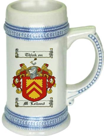 M-lelland Coat of Arms Stein / Family Crest Tankard Mug
