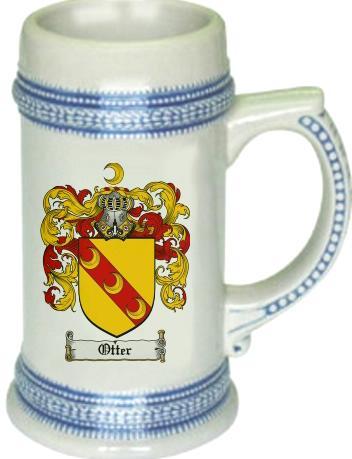 Otter Coat of Arms Stein / Family Crest Tankard Mug