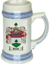 Pannullo Coat of Arms Stein / Family Crest Tankard Mug - $21.99