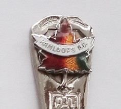 Collector Souvenir Spoon Canada BC Kamloops Maple Leaf Emblem Native Design - $4.99