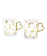 Gold Heart Glass Coffee Mug - $41.60 CAD