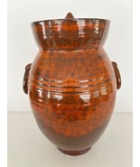 E R Kennerly North Carolina Master Potter Covered Redware Jar 9 3/8&quot; Rar... - $124.60