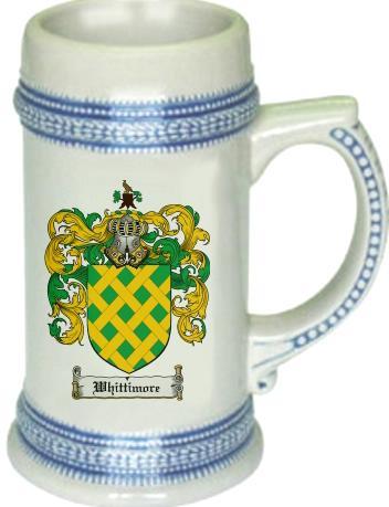 Whittimore Coat of Arms Stein / Family Crest Tankard Mug